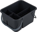 Bringer 1-Pack Small Plastic Cleaning Tool Storage Caddy, Cleaning Caddy Tote, Grey, 11.33" x 8.89" x 5.74"
