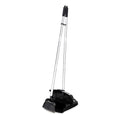 Carlisle FoodService Products Duo-Pan Upright Dust Pan and Broom Set with Adjustable Broom Head for Floor Cleaning, Restaurants, and Janitorial Use, 36 x 11.8 x 41 Inches, Black (Pack of 4)