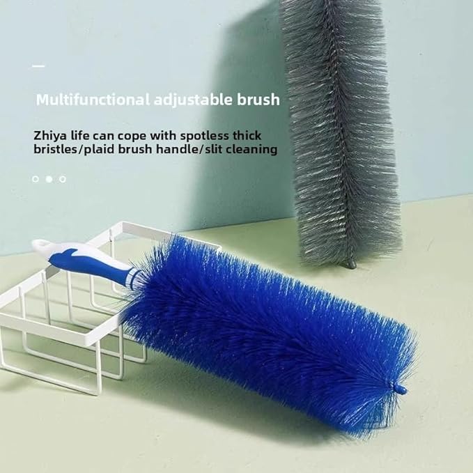 Extended Reach Fan Cleaning Brush Deep Access Duster for Ceiling Fan Blades & Vents Cleaner Tool (Blue)