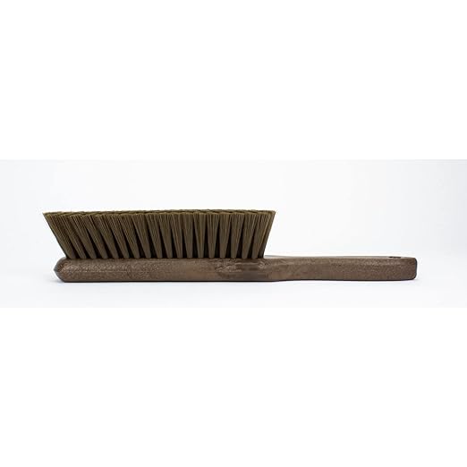 SPARTA Handheld Soft Counter Brush 8 Inch Bristle Span, Multi-Use Dust Brush with 5 Inch Handle for Tables, Countertops, and Delicate Surfaces, Polyester, Brown, (Pack of 6)