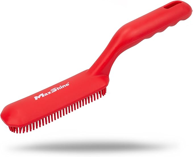 Maxshine Universal Silicone Carpet Detailing Brush | High-Conductivity Silicone Bristles Lift Pet Hair, Lint & Debris | Gentle, Durable Cleaning Brush for Car Carpets, Upholstery & Auto Detailing