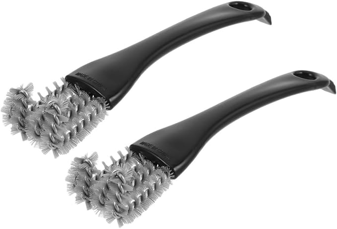 VANZACK 2pcs Versatile Stove Cleaning Brush Compact Grill Brush for Kitchen Stovetop Barbecue and Camping