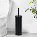 Deep & Sturdy Toilet Bowl Brush with Holder - Durable Scrubbing - Toilet Cleaners - Household Essentials - Silicone Brush - Bathroom Cleaner - Cleaning Supplies - Household Supplies, Matte Black