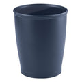 mDesign Small Plastic Bathroom Garbage Can - 1.6 Gallon/6 Liter Trash Can Wastebasket for Bathroom - Garbage Basket/Waste Bin for Bathroom, Rest Room - Hyde Collection - Navy Blue