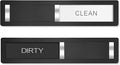 Dishwasher Magnet Clean Dirty Sign, Stainless Steel Magnetic Clean Dirty Dishwasher Sign,Matte Brushed Surface Cleaning/Dirt Indicator with Strong Magnet, Home Kitchen Organizer (Brushed Black)