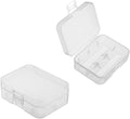 Fielect 18500 Battery Storage Case Box Holder Organizer Transparent, 2 Capacity, 1Pcs