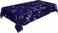Blue White Red Stars Rectangular Tablecloth USA Flag Simple Style Dark Blue 52x70 Table Cloth for Wedding Party Banquet,Dining Kitchen Table Cover