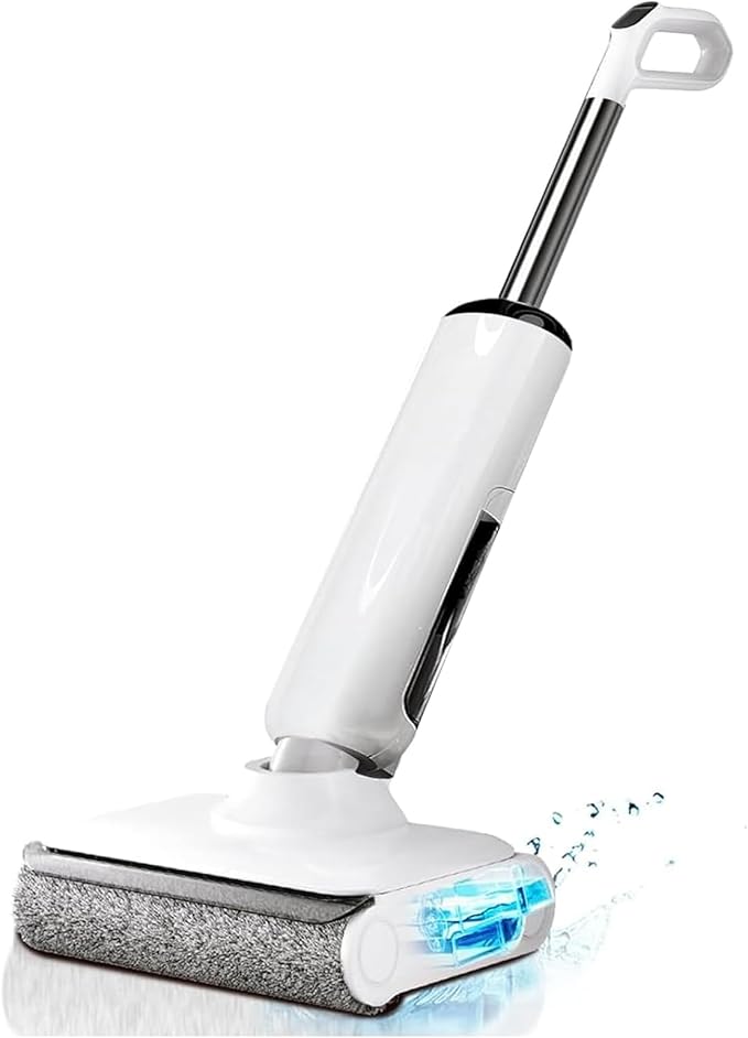 Wet Dry Vacuum Cleaner, 17000Pa Cordless Vacuum Mop Combo for Hard Floors, 180° Lay-Flat Design with Edge Cleaning, Self-Cleaning Floor Washer, Up to 45 Min Runtime, LED Display & Voice Prompts
