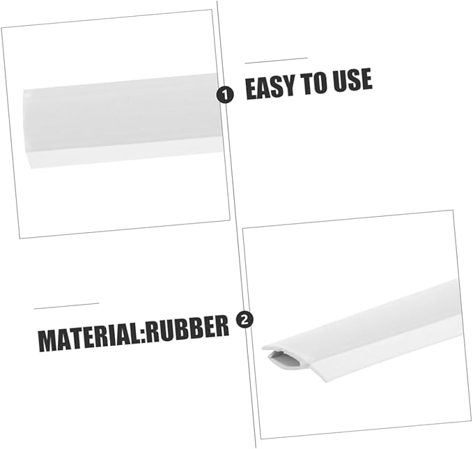 ERINGOGO 2pcs Rubber Dustpan Lip Replacement Strips Soft Edge Accessories for Efficient Dust Collection Seal for Garbage Shovel Compatible Standard Dustpans