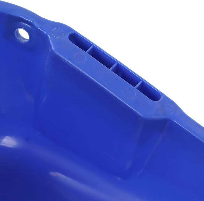 Plastic Dust Pan Heavy Duty Dustpan Large Capacity Dustpan Double Handle Wear Dust Pan for Drying (Blue)