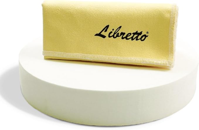 Libretto Silver Polishing Cloth for Flute, 30×30 cm, Ultra-Soft Microfiber, Anti-Tarnish Cleaning Cloth for Silver-Plated Instruments