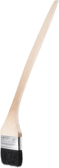 uxcell Bent Radiator Paint Brush 17" Length 3" Width Bristle with Long Wood Handle for Wall Treatment Black