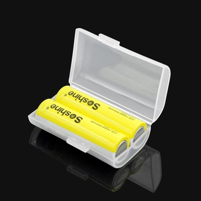 Fielect 2 x AAA Battery Storage Case Holder Organizer Box Transparent 5Pcs