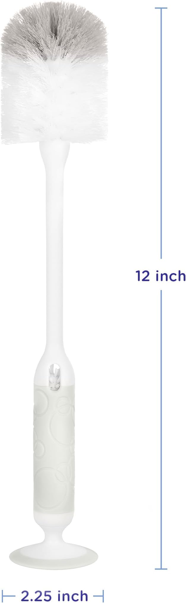 Ubbi Deluxe Baby Bottle Cleaning Set Includes a Nipple Brush with Suction Cup, Oat
