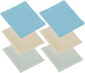 Premium Microfiber Cleaning Cloths for Eyeglasses, Screens, Camera Lenses, Ultra-Soft, Scratch-Free, Washable and Reusable, 6 Pack (Beige/Blue/Gray)