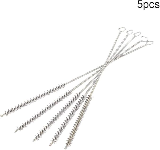 Utoolmart Steel Wire Cleaning Brush, Spiral Power Brush, 0.3-inch Diameter 12-inch Length, 5pcs