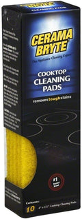 Cerama Bryte 1 x 10 Pack Cleaning Pads Cooktop and Stove Top Cleaner for Glass - Ceramic Surfaces, 10 Count
