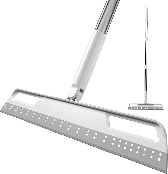 Multifunction Magic Broom, Extended Indoor Detachable,3-in-1 Sweeper Removing Dust Liquid Hair, Adjustable Floor Squeegee,Magic Broom as seen on tv（Gray） ﻿
