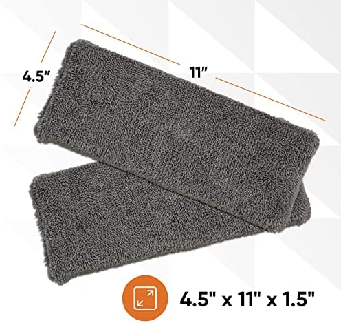 Superio Microfiber Mop Head Replacement for Self-Wring Miracle Mop, Microfiber Cleaning Pad, Mop Refill, Self Wringing Mop (2 Pack)