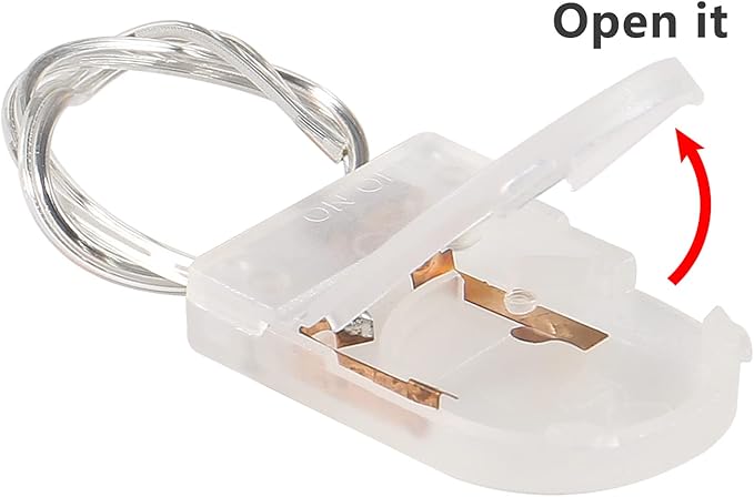 Alinan 10pcs Button Battery Holder Coin Cell Battery Holder with Switch CR2032 1 X 3V Battery Holder Battery Storage Boxes Cover with Wires On ON-Off Switch Socket Container (Clear)