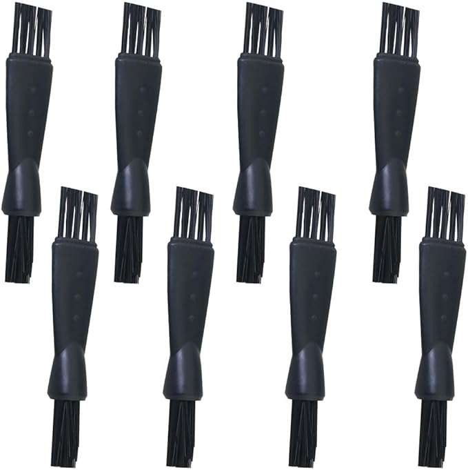 8PCS Dual Head Plastic Cleaning Brush 60mm/2.4in Keyboard Brush Chain Brush Archaeological Small Bristle Brush Garlic Mashers Cleaning Brush Used to Clean Spice Herb Grinder Powder Residue