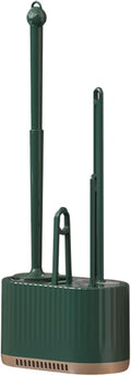 Basaza Toilet Brush and Holder Set Toilet Bowl Cleaning Brush and Holder for Bathroom 4 in 1 Dark Green Toilet Bowl Cleaner Brushes & Holders Bathroom Accessories Floor Standing or Wall Mounted