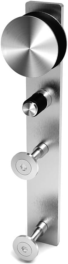 TSMST 8FT Sliding Barn Door Hardware Kit, Stainless Steel Heavy Duty Sturdy Barn Door Track for Single Wood Door, Slide Smoothly Quietly (L Style)