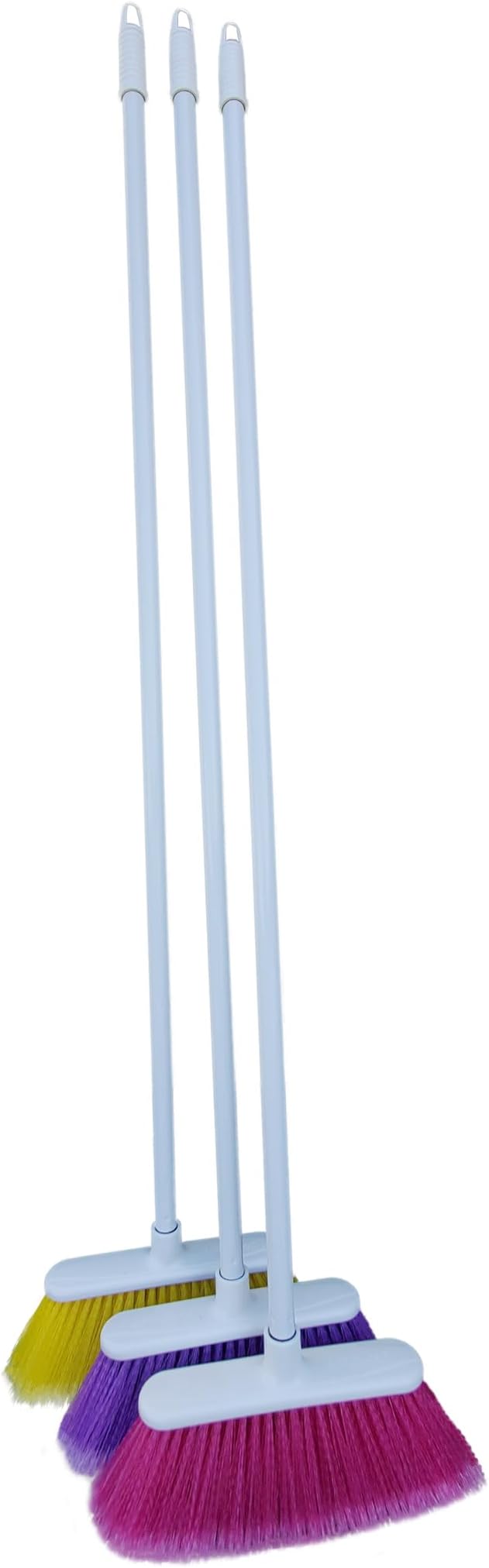 The Original Soft Sweep Magnetic Action Broom 6-PACK: 2 PURPLE, 2 PINK, 2 YELLOW