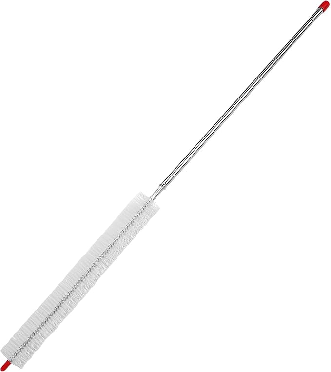 Radiator Cleaning Brush and Dust Removal Tool with Handle, Flexible Car and Truck Radiator Duster for Heat Exchanger Fins and Air Conditioning Vent Cleaning