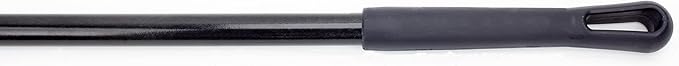 SPARTA 41082EC03 Plastic Color Coded Broom, Flagged Bristles, Long Broom With Angled Head For Large Debris, 56 Inches, Black, (Pack of 12)