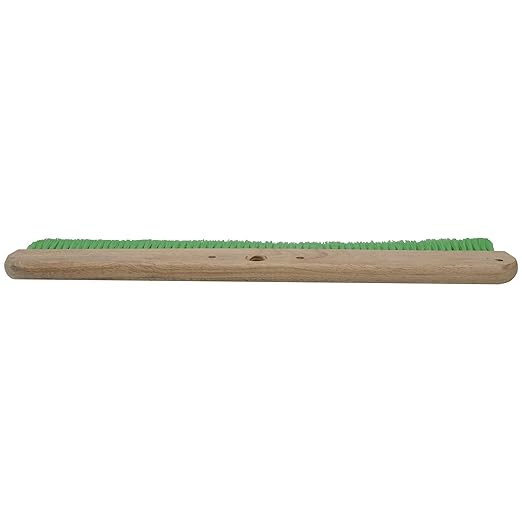 MARSHALLTOWN Wood Backed Concrete and Masonry Broom, Green Nylon, Made in The USA, 6562