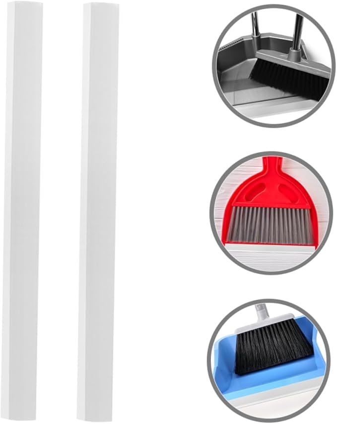 PRETYZOOM 2pcs Rubber Dustpan Lip Replacement Strips for Cleaning Versatile Edge for Homes Offices and Schools Easy Installation and Long-Lasting Performance
