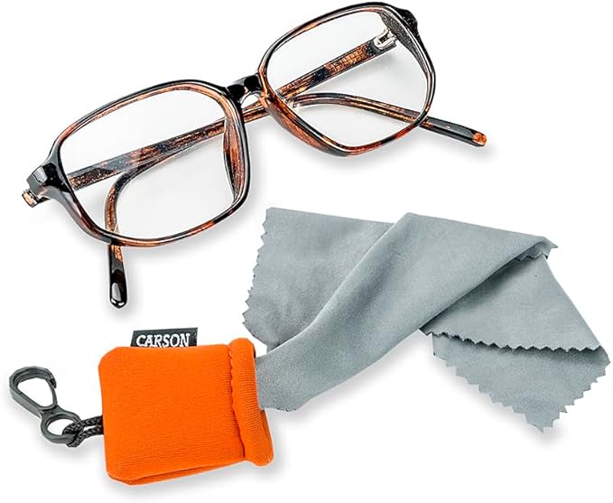 Carson Stuff-It Microfiber Lens Cloth Cleaning System for Eyeglasses, Smartphones, Tablets, Optics, Lenses, Cameras and More