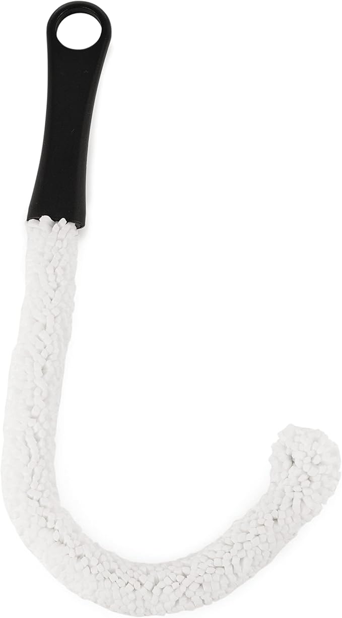 True Decanter and Growler Brush Multipurpose Glassware Cleaner, No-Scratch High-Tensile Foam Reusable Cleaning Accessory with Ergonomic Handle, White