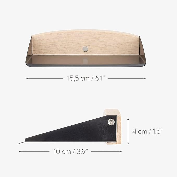 Mini Metal Dustpan and Brush Set for Sweeping Crumbs Fireplace, Natural Table Sweeper Combo (White)