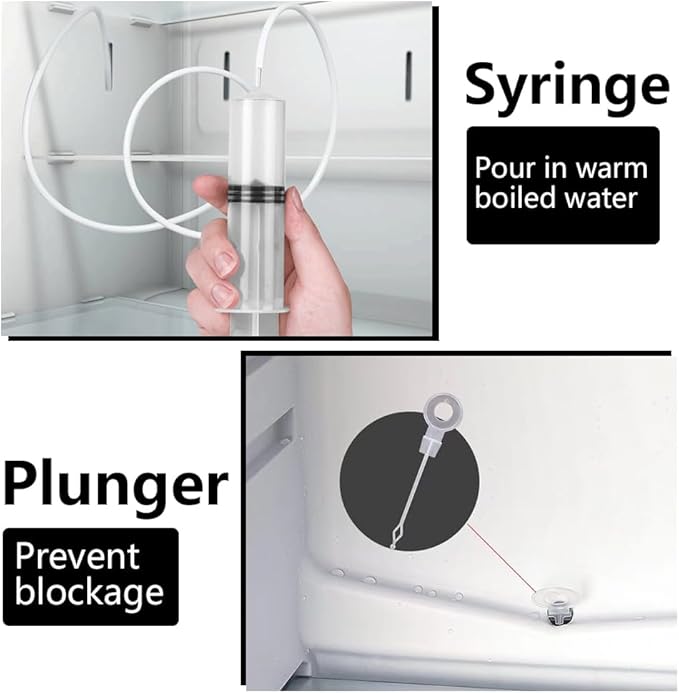 5pcs Refrigerator Drain Cleaning Tool, Reusable Fridge Dredging Kit, Remover Cleaning Tool for Refrigerator Drain Hole, Perfect Water Line Buddy for Drain Cleaning in Our Home