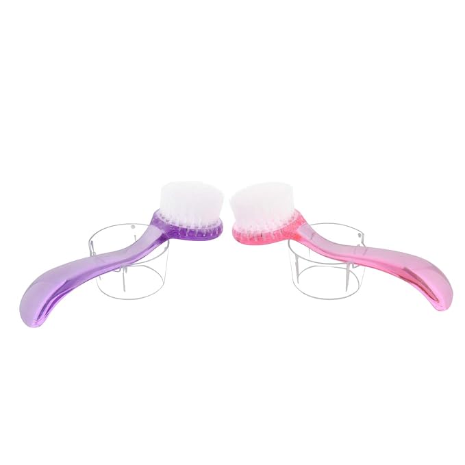 CM Pack of 4 Nail Brushes Manicure Fingernail Scrubbing Cleaning Brushes with Round Cover Long Handle for Hands Nails Toenails Cleaning