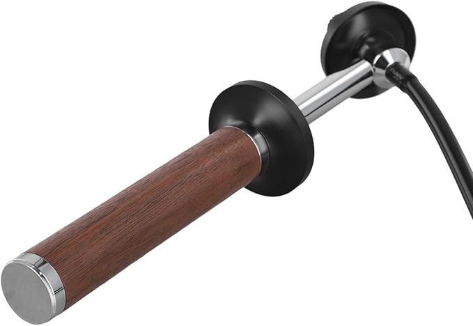 Espresso Cleaning Brush For Coffee Machine Steam Wand,Temperature Resistant Nylon Bristles, Solid Walnut Handle With Anti-Scalding, Silicone Vent Pipe, 26 Cm Steam Wand Cleaning Brush
