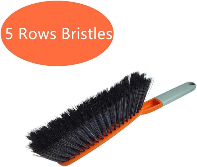 Soft Bristle Bed Sheets Sweeping Cleaning Brush with Long Hand, 15" Plastic Hand Broom Counter Duster for Crumb Debris Desk Quilt Sofa Furniture Car Clothes Hair Remover (3 Pack)