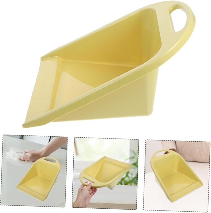 Toyvian 2pcs Small Handheld Dustpan with Comfortable Grip, Reusable Desktop Cleaning Scooper for Home and Office Debris Collection