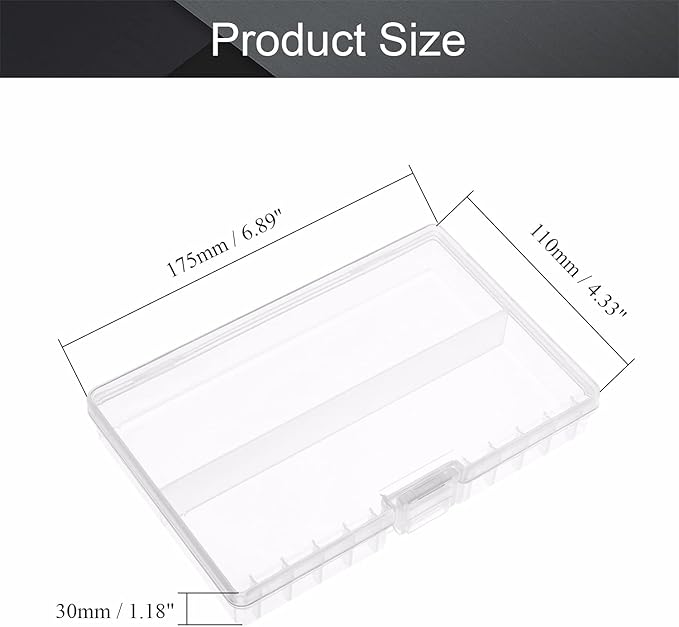 Fielect 48 x AA Battery Storage Case Holder Organizer Box Transparent