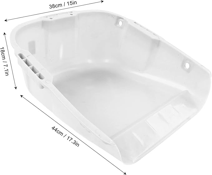 Plastic Dust Pan Heavy Duty Dustpan Large Capacity Dustpan Double Handle Wear Dust Pan for Drying (White)