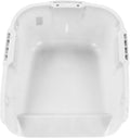 Plastic Dust Pan Heavy Duty Dustpan Large Capacity Dustpan Double Handle Wear Dust Pan for Drying (White)