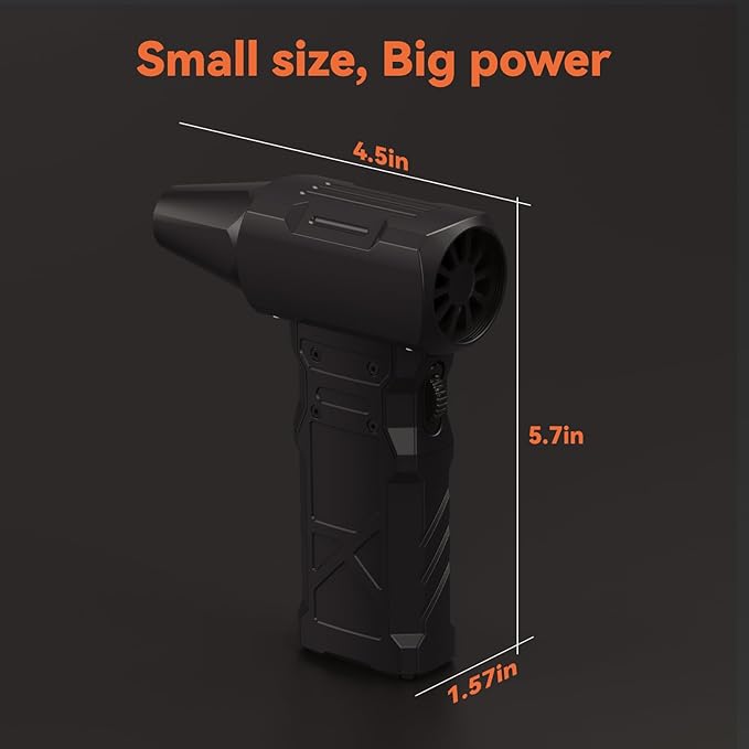 Compressed Air Duster-100000RPM Electric Air Duster for PC&Keyboard Cleaning，3-Speed Cordless Turbo Fan Rechargeable Reusable Compressed Air Blaster, Air Bed, Outdoors, Home.X3
