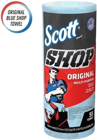 Kimberly-Clark 75130 SCOTT Shop Towel Roll, 55 Count (Pack of 1)