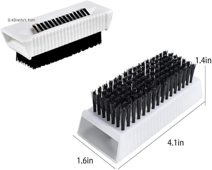 2PCS Nail Brush Surgical Scrub Brushes Two-Sided Stiff Hand and Nail Brush Non-Disposable Sterile Hand Scrubber with Nail Cleaner Hand and Nail Cleaning Brush Fingernail Brushes Nail Scrub Brushes