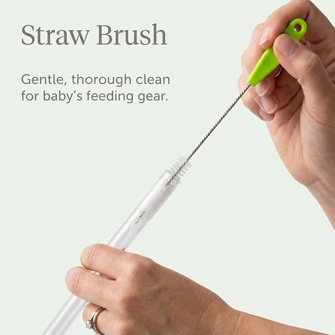 4-in-1 Baby Bottle Brush Set, Bottle Brush Cleaner, Bottle Cleaner Brush Set, Including Nylon Bottle Brush, Bottle Cap Brush, Straw Brush, Nipple Brush, BPA-Free (Green)