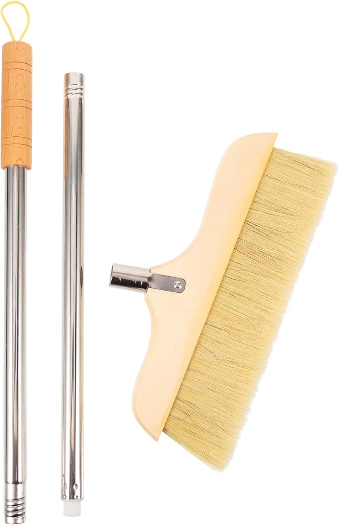 Anti-Static Broom Soft Bristle Brush Sweeping Brooms for Kitchen Bedroom Bathroom Wooden Handle