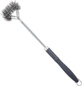 SUNRISE Fryer Brush with Long Handle (Stainless Steel with Plastic Handle, Double Brush)