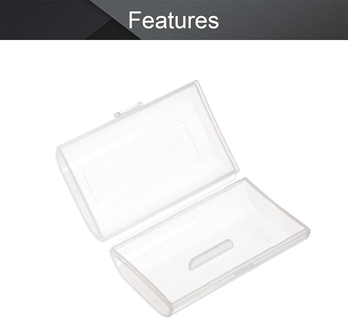 Fielect 2 x AA Battery Storage Case Holder Organizer Box Transparent 5Pcs